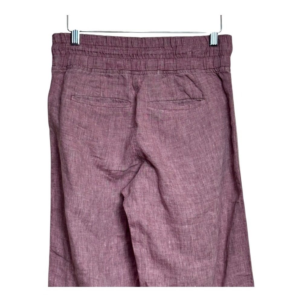 Athleta caboLinen Pants Drawstring Waist Wide‎ Leg Casual Comfort Rose - Picture 5 of 8